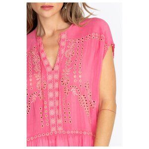 NWT Johnny Was Clemence Blouse Bubble Gum PINK